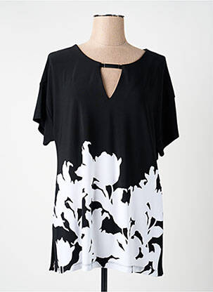 Tricou croială dreaptă mâneci scurte negru JOSEPH RIBKOFF femme