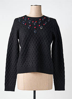Pulover elasticitate mâneci lungi negru MALIPARMI femeie