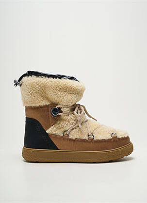 Botine/ghete vârf rotund toc plat până la 3 cm bej MONCLER femeie
