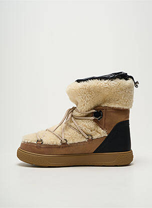 Botine/ghete vârf rotund toc plat până la 3 cm bej MONCLER femeie