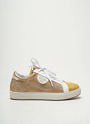 Adidași țesătură satinată toc plat până la 3 cm galben REDSKINS femeie