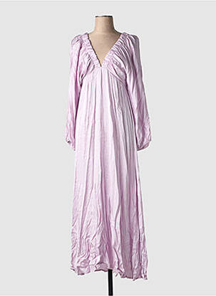 Rochie lungă mâneci lungi mâneci lungi violet LAUREN VIDAL femeie