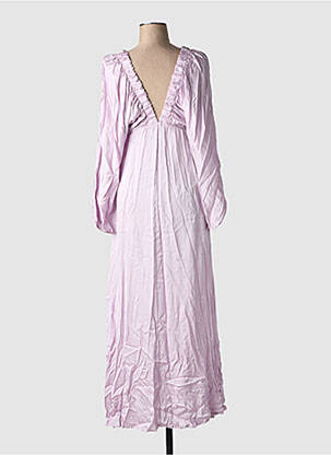 Rochie lungă mâneci lungi mâneci lungi violet LAUREN VIDAL femeie