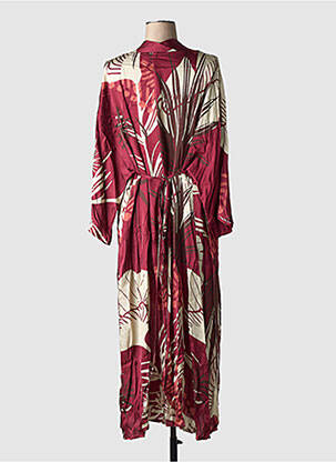 Rochie midi croială fluidă mâneci lungi violet LAUREN VIDAL femeie