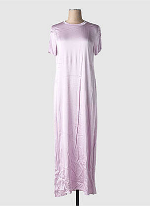 Rochie lungă mâneci scurte mâneci scurte violet LAUREN VIDAL femeie