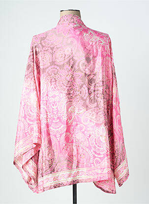 Jachete kimono mâneci lungi roz LAUREN VIDAL femeie