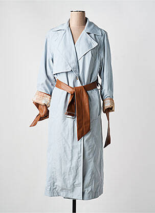 Trench țesătură poplin fără glugă albastru URBANCODE femeie