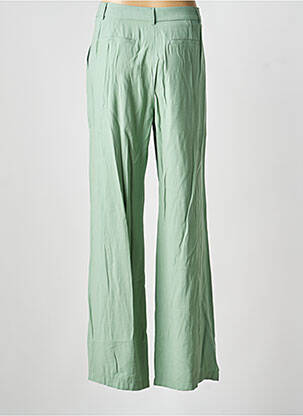 Pantalon larg țesătură crep mărime normală verde LAUREN VIDAL femeie