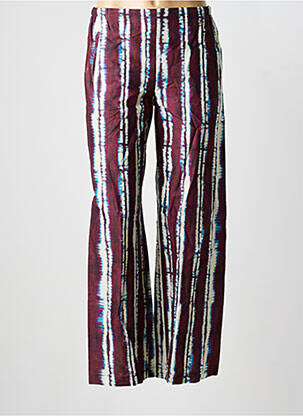 Pantalon 7/8 țesătură poplin mărime normală violet LAUREN VIDAL femeie