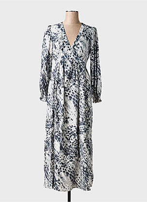 Rochie midi croială fluidă mâneci lungi gri IN APRIL 1986 femeie
