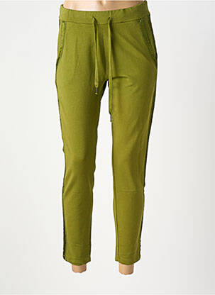 Pantalon 7/8 talie elastică verde VANILLA femeie