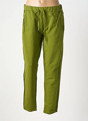 Pantalon 7/8 talie elastică verde PASSION femeie
