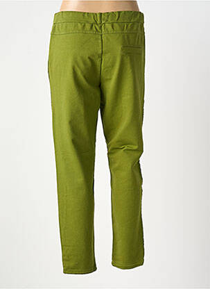 Pantalon 7/8 talie elastică verde PASSION femeie