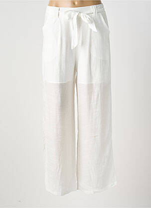 Pantalon drept talie elastică alb GOA femeie