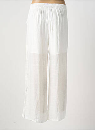 Pantalon drept talie elastică alb GOA femeie