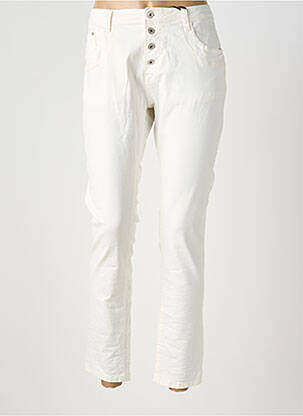 Pantalon slim buzunare alb PLACE DU JOUR femeie