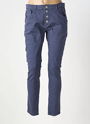 Pantalon slim buzunare albastru PLACE DU JOUR femeie