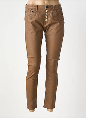 Pantalon 7/8 buzunare maro PLACE DU JOUR femeie