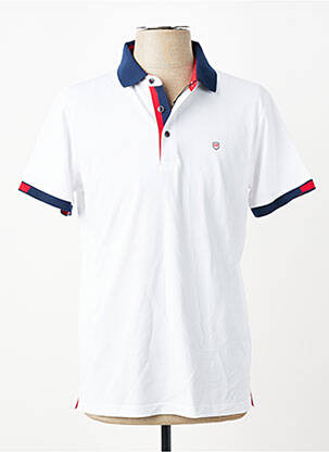 Polo elasticitate mâneci scurte alb REVER MILE homme