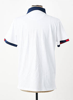 Polo elasticitate mâneci scurte alb REVER MILE homme