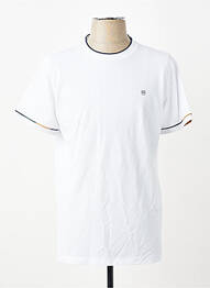 Tricou croială cambrată mâneci scurte alb REVER MILE homme