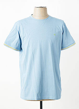 Tricou croială cambrată mâneci scurte albastru REVER MILE homme