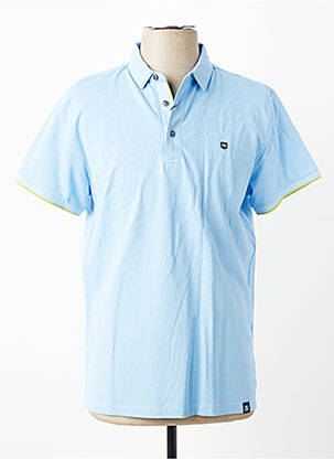 Polo elasticitate mâneci scurte albastru REVER MILE homme