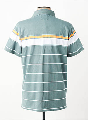 Polo imprimeu dungi mâneci scurte verde REVER MILE homme