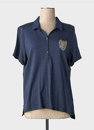 Polo elasticitate mâneci scurte albastru SAINT JAMES femeie