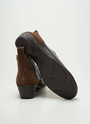 Botine/ghete cubanez toc de 4 la 6 cm maro TBS femeie