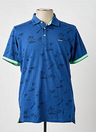 Polo țesătură jersey mâneci scurte albastru NEW ZEALAND AUCKLAND homme