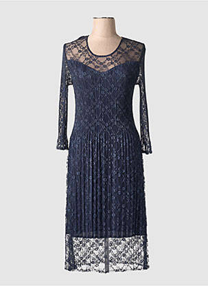 Rochie midi mâneci lungi mâneci lungi albastru LEO & UGO femeie