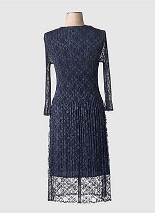 Rochie midi mâneci lungi mâneci lungi albastru LEO & UGO femeie