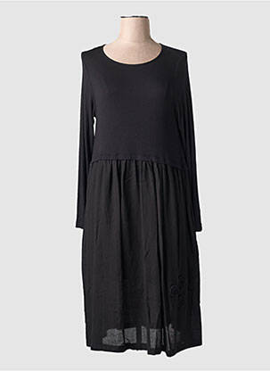Rochie midi mâneci lungi mâneci lungi negru ORTO BOTANICO femeie