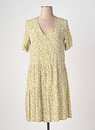 Rochie midi imprimeu floral mâneci scurte verde LE PETIT BAIGNEUR femeie