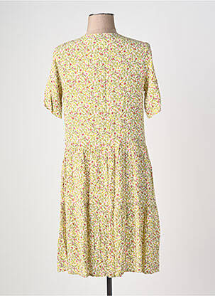 Rochie midi imprimeu floral mâneci scurte verde LE PETIT BAIGNEUR femeie
