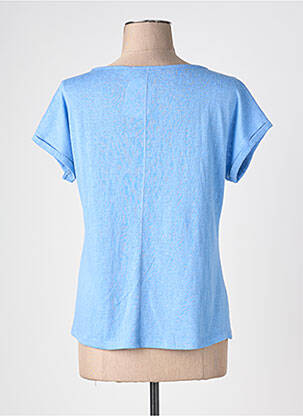 Tricou serigrafie cu strasuri mâneci scurte albastru BETTY BARCLAY femeie