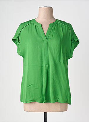 Bluză ușoară și transparentă mâneci scurte verde GERRY WEBER femeie
