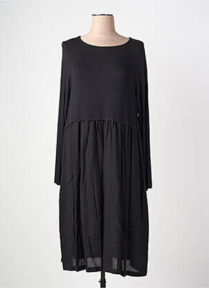 Rochie midi mâneci lungi mâneci lungi negru ORTO BOTANICO femeie