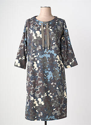 Rochie midi imprimeu fantezie mâneci lungi gri BETTY BARCLAY femeie