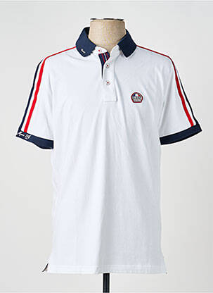 Polo țesătură jersey mâneci scurte alb DELAHAYE homme