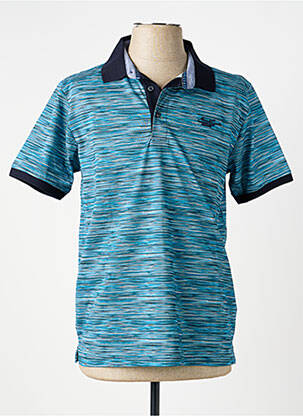 Tricou croială cambrată mâneci scurte albastru MONTE CARLO bărbat