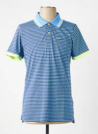 Polo imprimeu dungi mâneci scurte albastru NEW ZEALAND AUCKLAND homme
