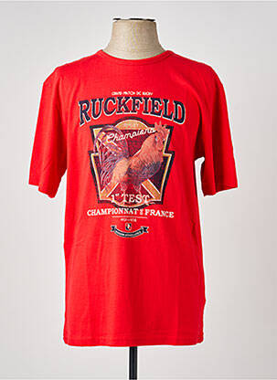 Tricou croială cambrată mâneci scurte roșu RUCKFIELD bărbat