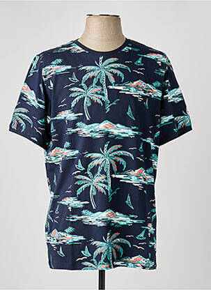 Tricou croială cambrată mâneci scurte albastru MONTE CARLO bărbat