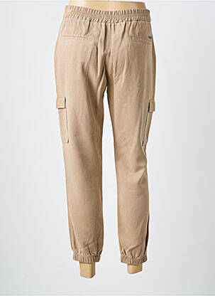 Pantalon 7/8 închidere cu fermoar sub clapetă cu nasturi bej LCDN femeie