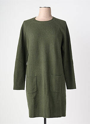 Rochie pulover croială dreaptă mâneci lungi verde GERARD DAREL femeie