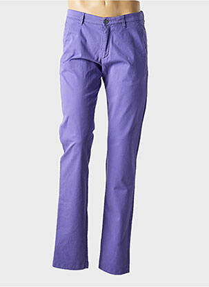 Pantalon chino elasticitate mărime normală violet BRUNO SAINT HILAIRE bărbat