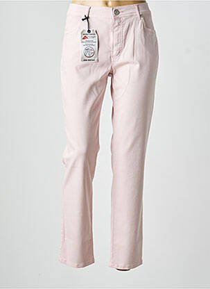 Pantalon slim țesătură poplin mărime normală roz ANNA MONTANA femeie