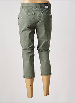Pantalon 7/8 țesătură poplin mărime normală verde ANNA MONTANA femeie